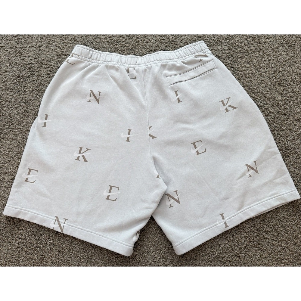 Nike Sportswear Sweat Shorts Joggers Mens Size XXL Beige Khaki All Over Print - Picture 3 of 8